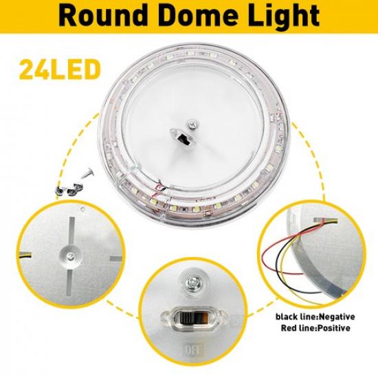 Universal Car LED 12V 46 Truck Auto Dome Interior Roof Light Ceiling White Lamps
