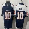 Camiseta Bordada Personalizada NFL Denver Broncos para Hombre - 10 7 15 14 15 Uniforme de Fútbol Estilo Oficial