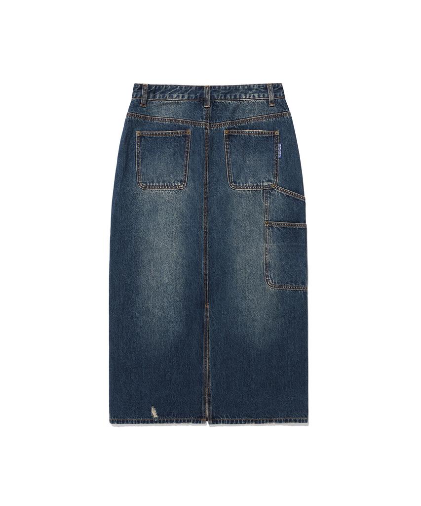 East Coast Damaged Double Knee Maxi Skirt_Blue(Ik2Effd115A)