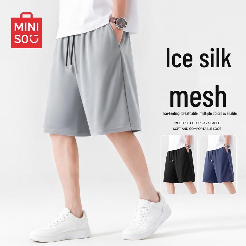 MINISO Men's Quick-Dry Mesh Breathable Cooling Sport Shorts