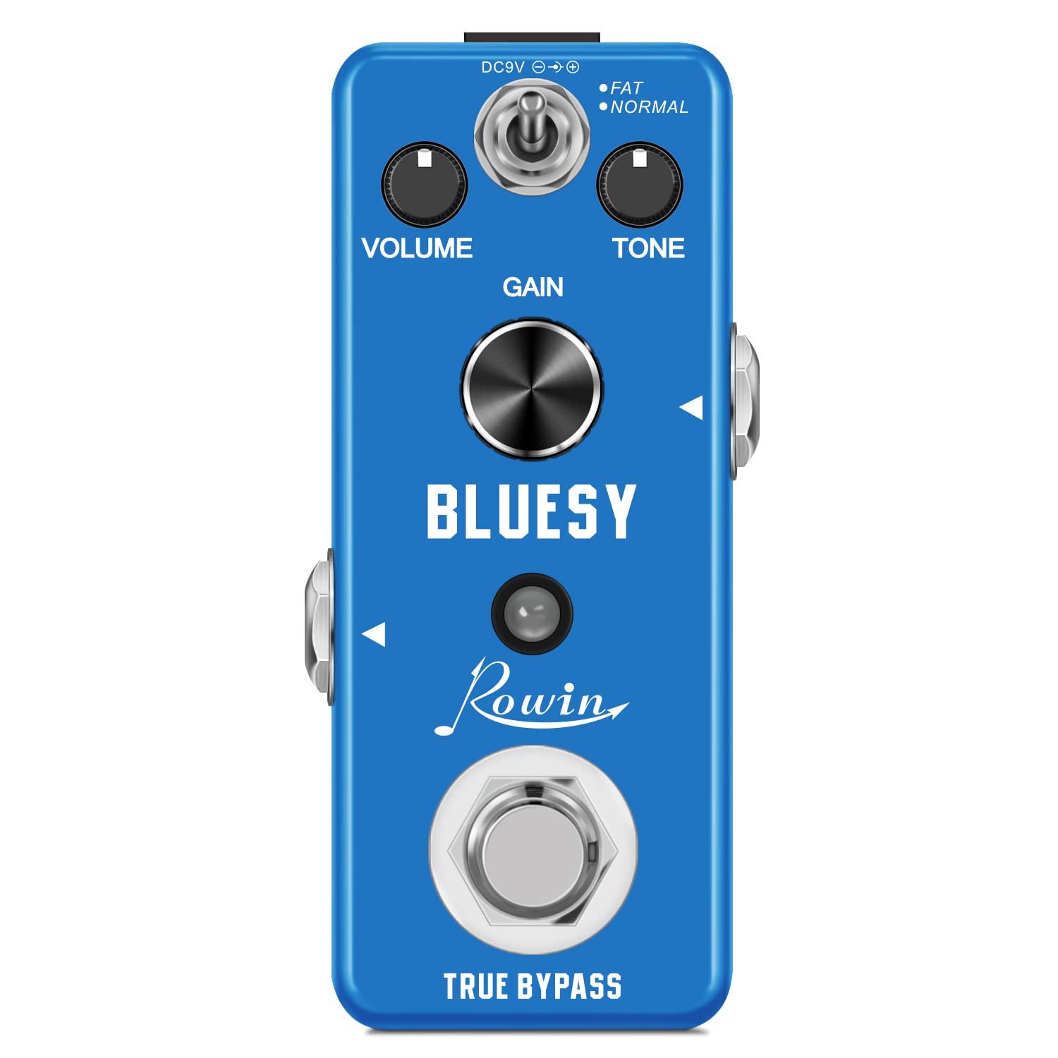 

Rowin Bluesy Blues Overdrive Guitar Effect Pedal Aluminum Alloy Shell True Bypass Guitar LEF-321