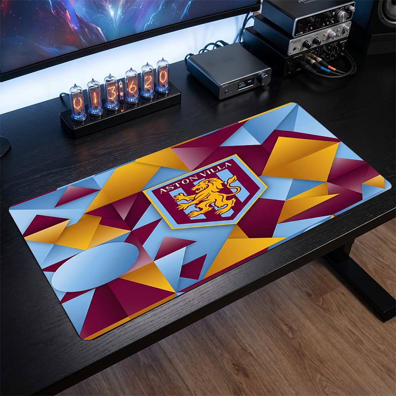 Aston Villa Football Print Large Mouse Pad, Anti-Slip Extended Gaming Desk Mat for Office Home