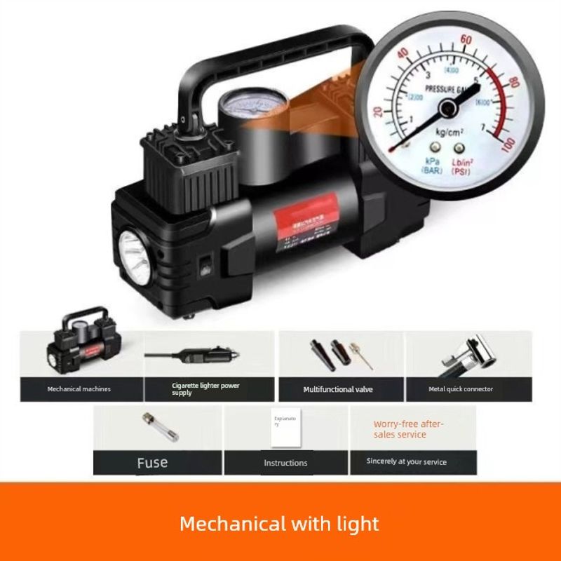 

Car Air Pump, Portable Tire Inflator for Cars, Dual-Cylinder Electric Air Pump for Small Cars Specifications: Mechanical Watch [with Light]