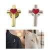 Pack of 10 Enamel Crosses Heart Pin with Secure Clasp for Confident Adornment Lapel Accessory for Everyday Wear