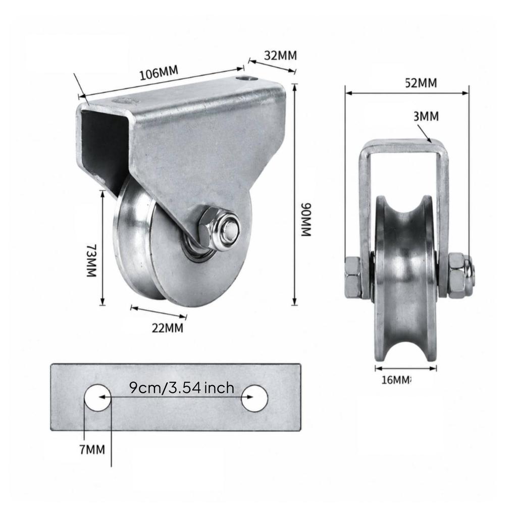 Gate Wheel Industrial Track Roller Sturdy