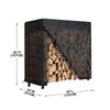 Outdoor Firewood Log Rack Cover 4FT Waterproof Oxford Fabric with Easy Adjustment and Ventilation for Firewood Care