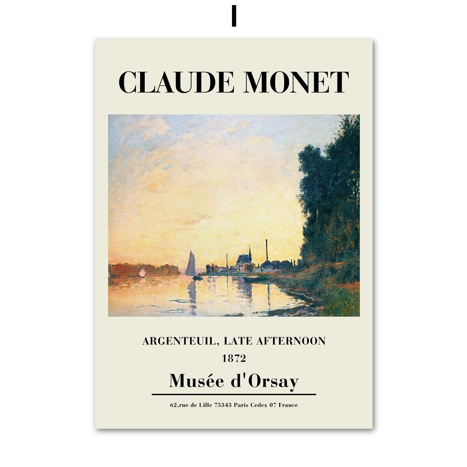 

Моне абстрактный пейзаж импрессионизм плакаты на скандинавскую тему и принты галерея настенная живопись на холсте Декор фотографии для гостиной A4 21X30cm No Framed