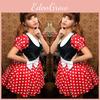Mouse Minnie Girl Clothe Headgear Halloween Show Costume Party Dresses Sets