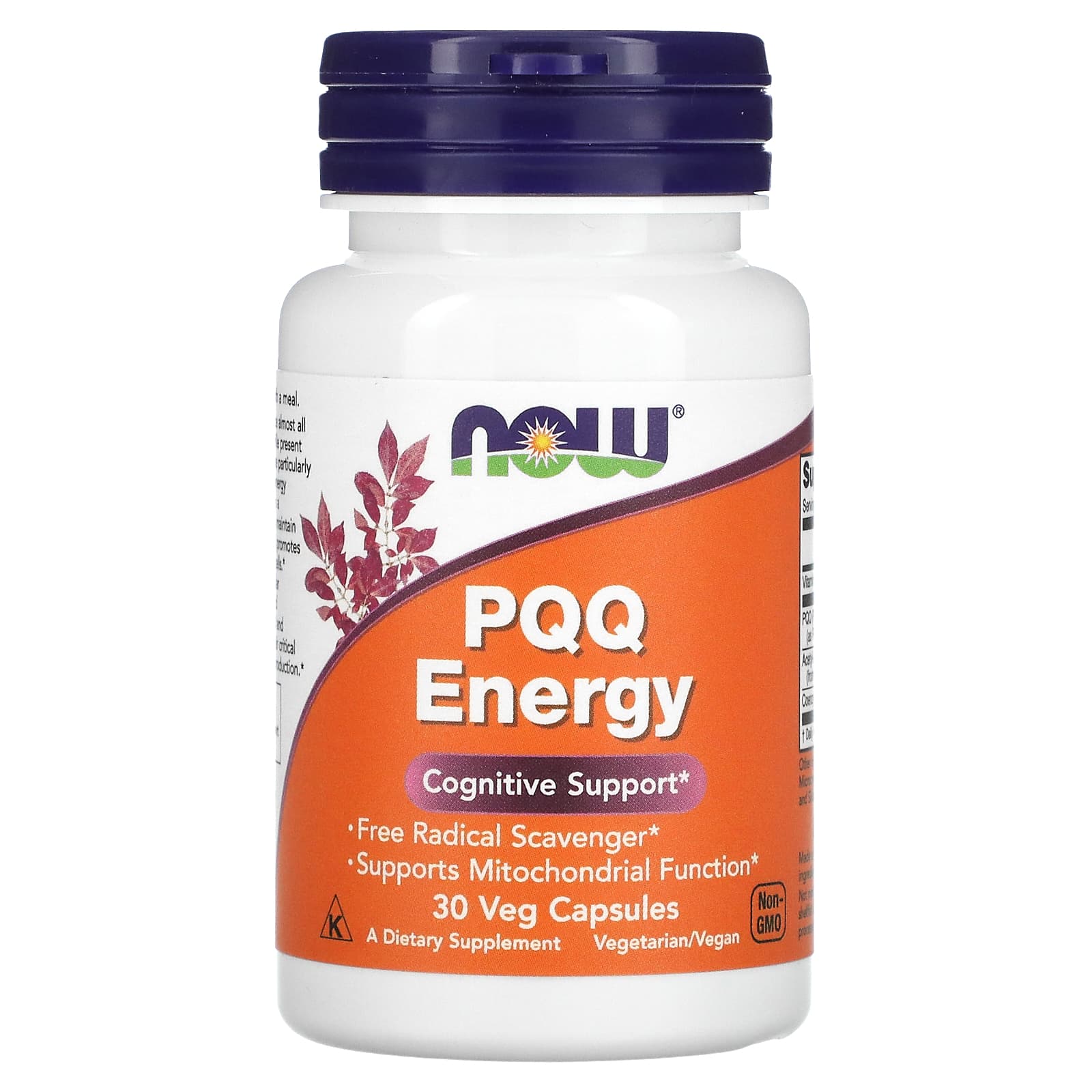 

NOW Foods, PQQ Energy, 20 мг, 30 вегетаріанських капсул