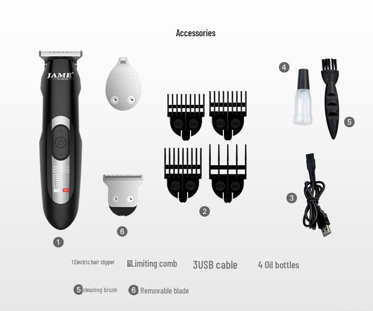 Bald Head Self-Shaving Electric Hair Clipper - Home Razor for Smooth Shave