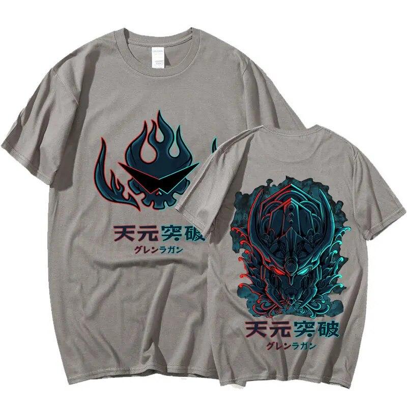Anime Tengen Toppa Gurren Lagann Tričko Dámské Unisex Unisexga Trička s krátkým rukávem Hip Hop Streetwear Oversized Unisex Tričko