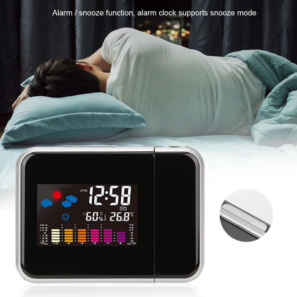 Multifunctional LCD Projection Electronic Clock , Alarm Clock Alarm Clock Color Screen Electronic Alarm Clock Projection Wther Clock
