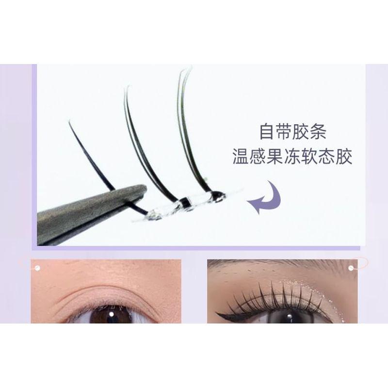 LuxeFlutter - Natural Wispy Cluster Glue-Free Lower False Eyelashes