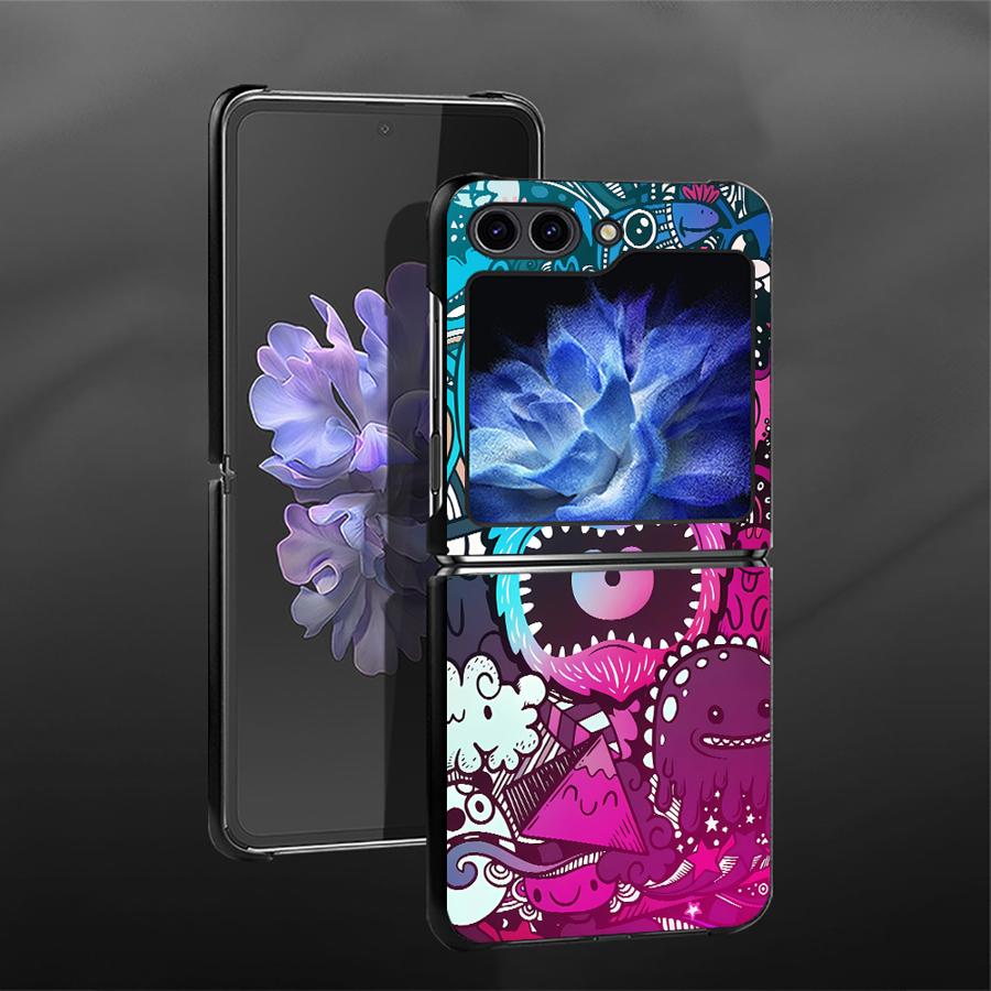 

Trendy Monster Graffiti Case for Samsung Galaxy Flip3 Flip5 Flip4 Flip6 Z Flip 7 6 5 4 3 Flip7 FE Back Phone Cover Funda Galaxy Z Flip
