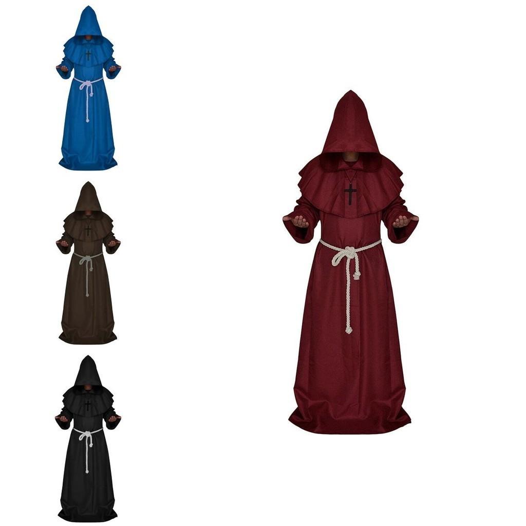 Halloween Todesmönch Cosplay Kostüm für Mittelalter Rollenspiel Party