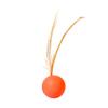 Cat Bouncy Ball Toy Silicone Ball Cat Chew Toy with Feathers Interactive Quiet Rolling Ball for Indoor Cats Biting Chewing Chasing