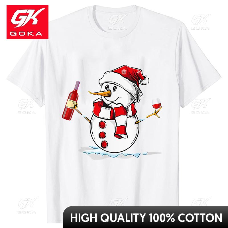 

Fashion Trend Xmas Unisex Tshirt Christmas Wine Graphic Y2k Tops Fashion Harajuku Male T Shirt Christmas Gift Ladies Tshirts 3XL
