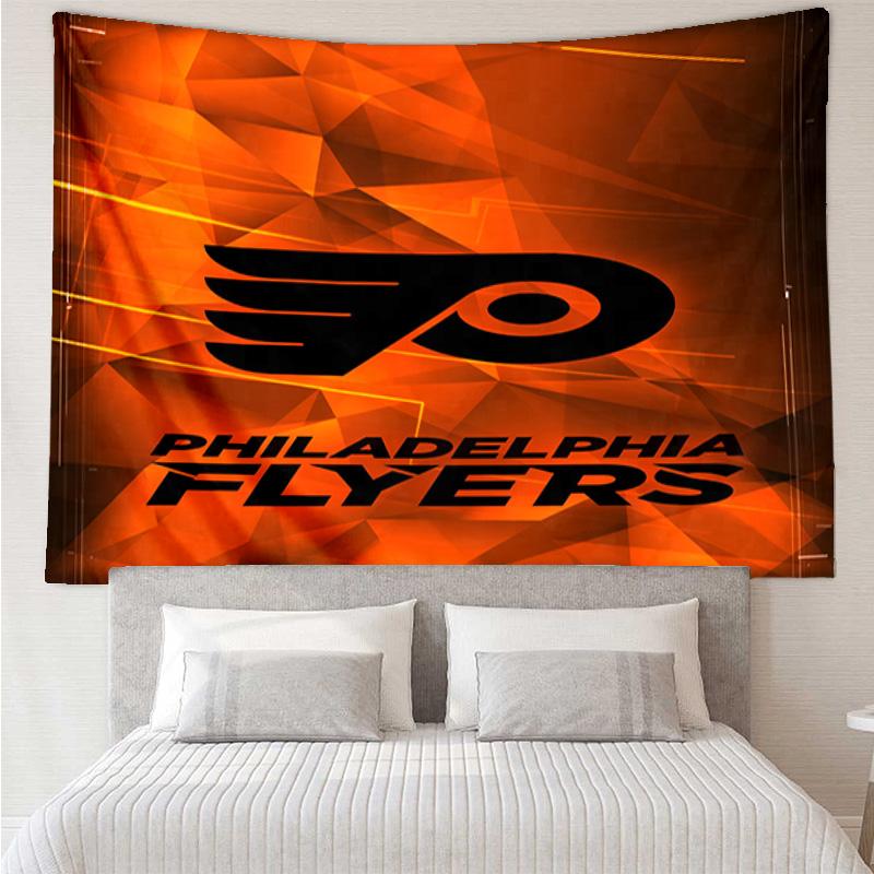 Flyers Hockey Logo Art Tapestry, Unique Design Tapestry, Wall Decor for Bedroom,Livingroom, Playroom,Heartwarming Fan Holiday Gifts