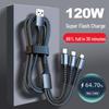 Three-in-One Fast Charging Cable: Type-C, iPhone Compatible Fishing Net Weave Design