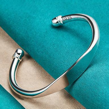 PANJBJ 925 Sterling Silver Feather Adjustable Couple Bangle Gothic Punk Design Women Jewelry Gift Lucky Bracelet Dropshipping