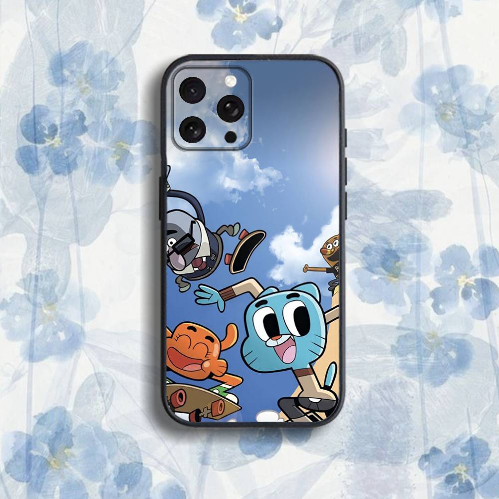 A-Amazing W-World Gumball Phone Case For iPhone 17,16,15,14,13,12,Pro,Max,Plus,E,SE4,Air,Mini Black Soft Box