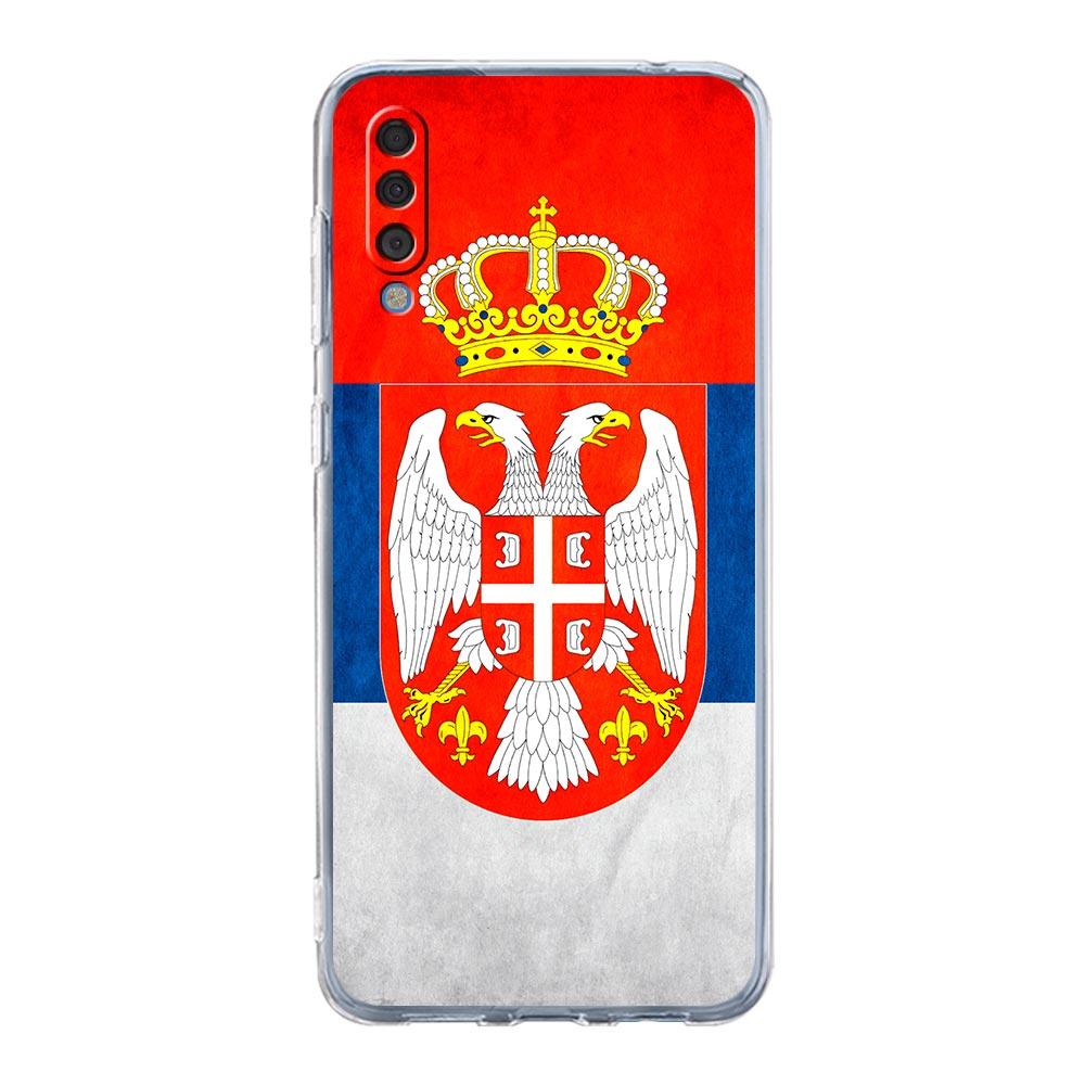 Serbia Flag For Samsung Galaxy A14 Case A50 A70 A30 A40 A20E A10 A10S A20S A02S A04S A12 A22 A32 A34 A42 A52 5G A54 Clear Cover