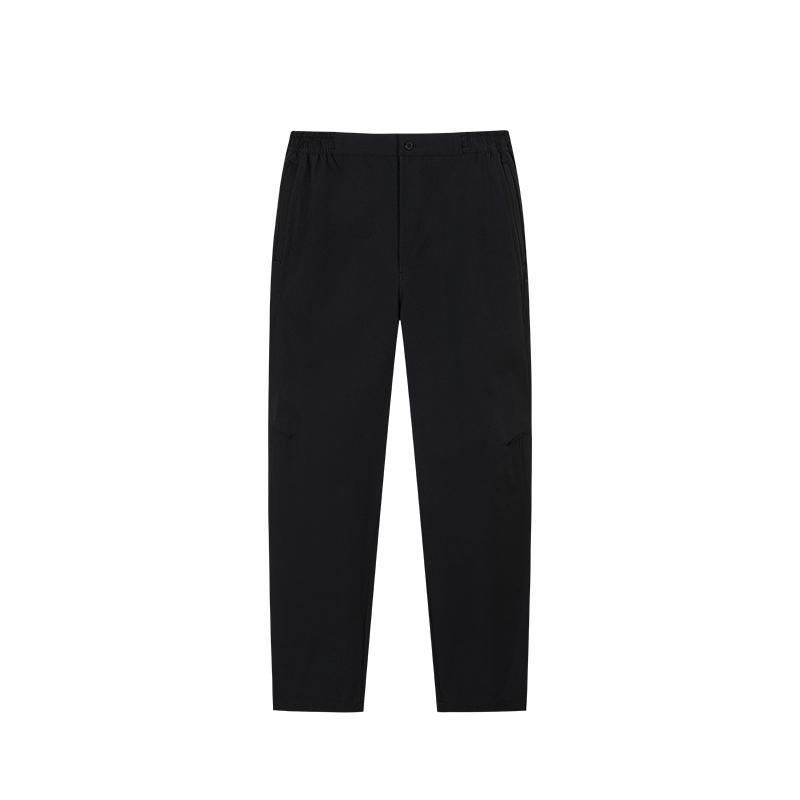 Anta Training Series Solid Color Mid Waist Soft Breathable Versatile Straight Leg Sports Pants Men Pants 952537502-3