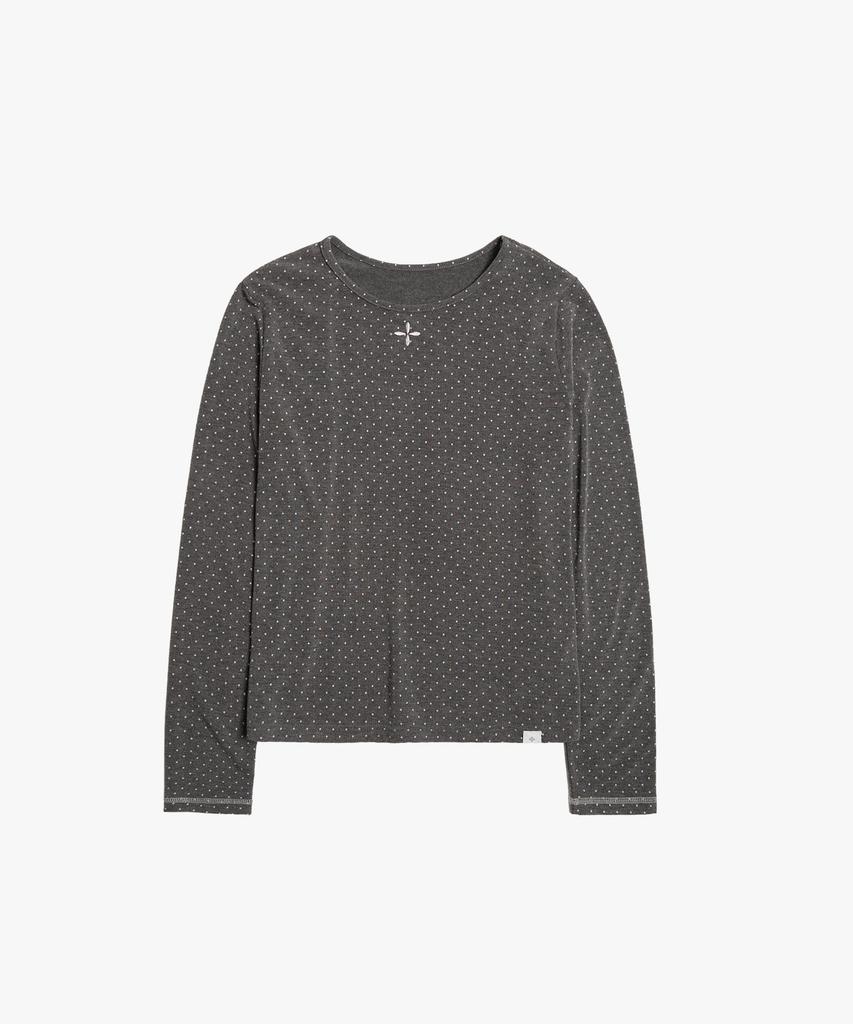 Liomeu Signature Dot Long Sleeve Tee_Gray : Radiant165