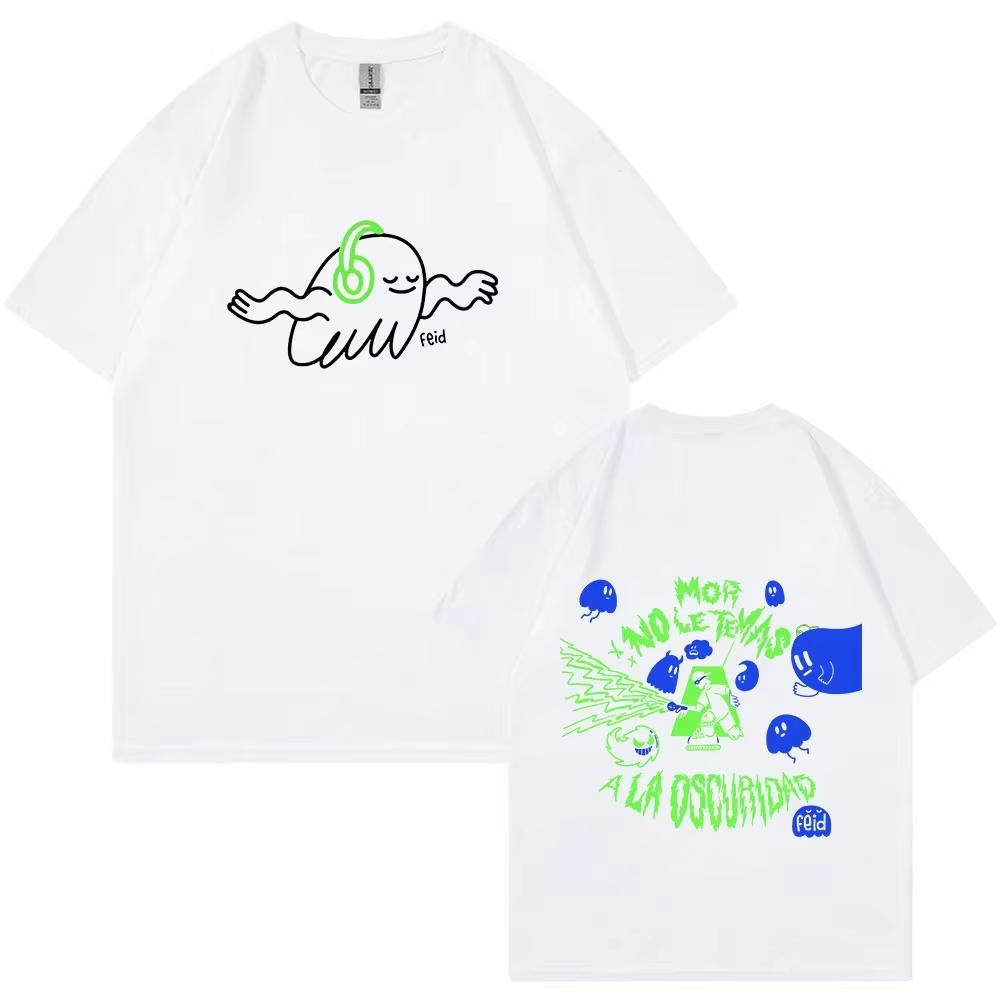 Feid Ferxxo No Le Temas A La Oscuridad TShirts Men Women Fashion Harajuku ONeck Short Sleeve Male Top Fans Gift Streetwear