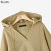 ZANZEA Women Autumn Casual Long Sleeve Pullover Hoodies Sweatshirt