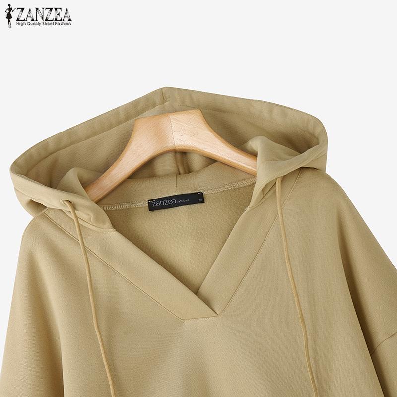 ZANZEA Women Autumn Casual Long Sleeve Pullover Hoodies Sweatshirt