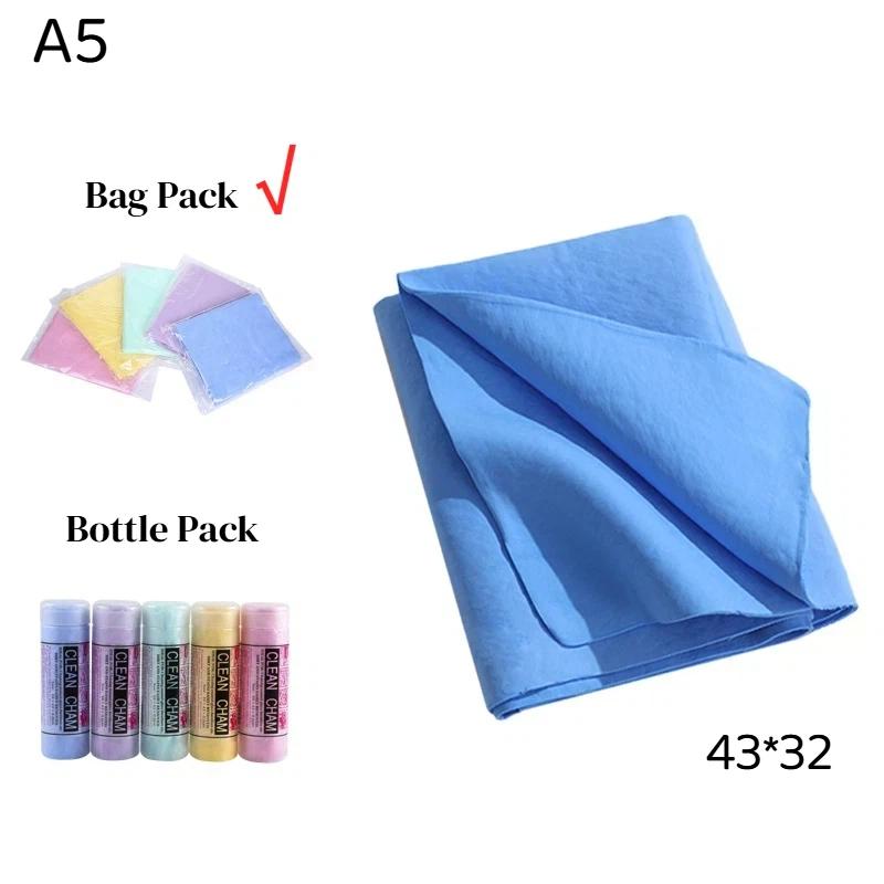 1 Pezzo Asciugamano in Pelle di Cervo PVA Grande Formato 43X32Cm 66X43Cm 86X64Cm Asciugamano per Auto in Pelle di Cervo Prodotti per la Pulizia dell'Auto Secchiello Montato Asciugamano Grande per Auto