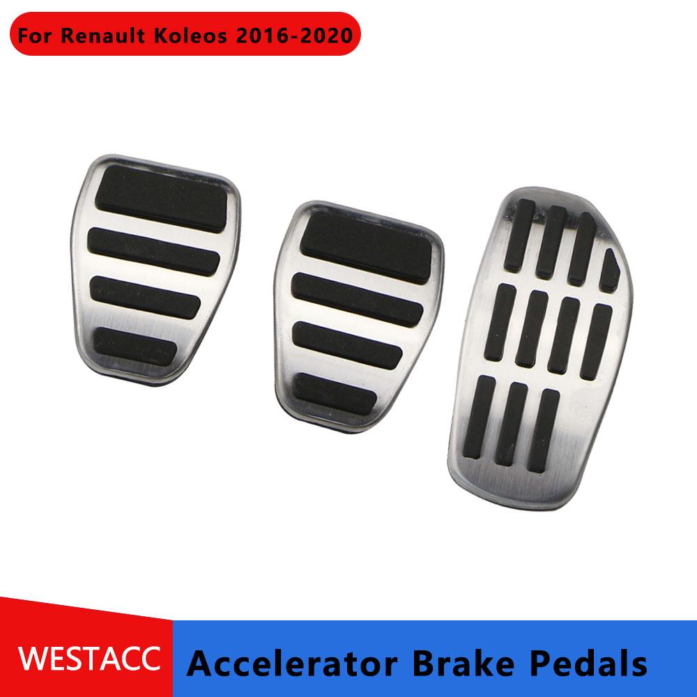 Autopedale für Renault Koleos 2016 – Edelstahl-Beschleuniger, Gas, Kraftstoff, Fußbremspedal, Abdeckungen für den Innenraum