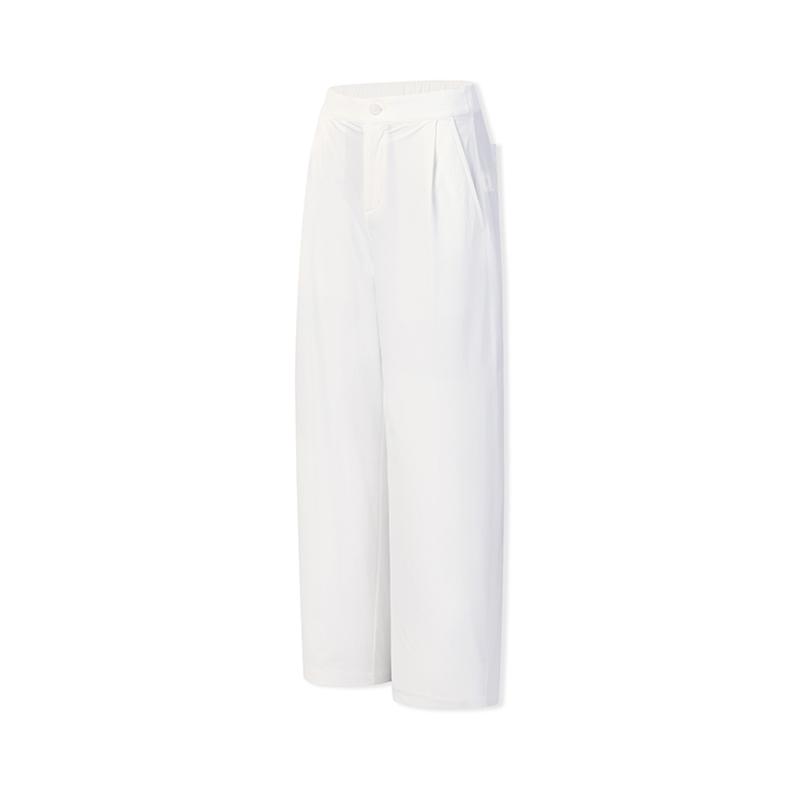 FILA Golf Series Fashion Simple Sports Golf Versatile Loose Woven Casual Pants Women bottoms Jade-White A11W625815FWT