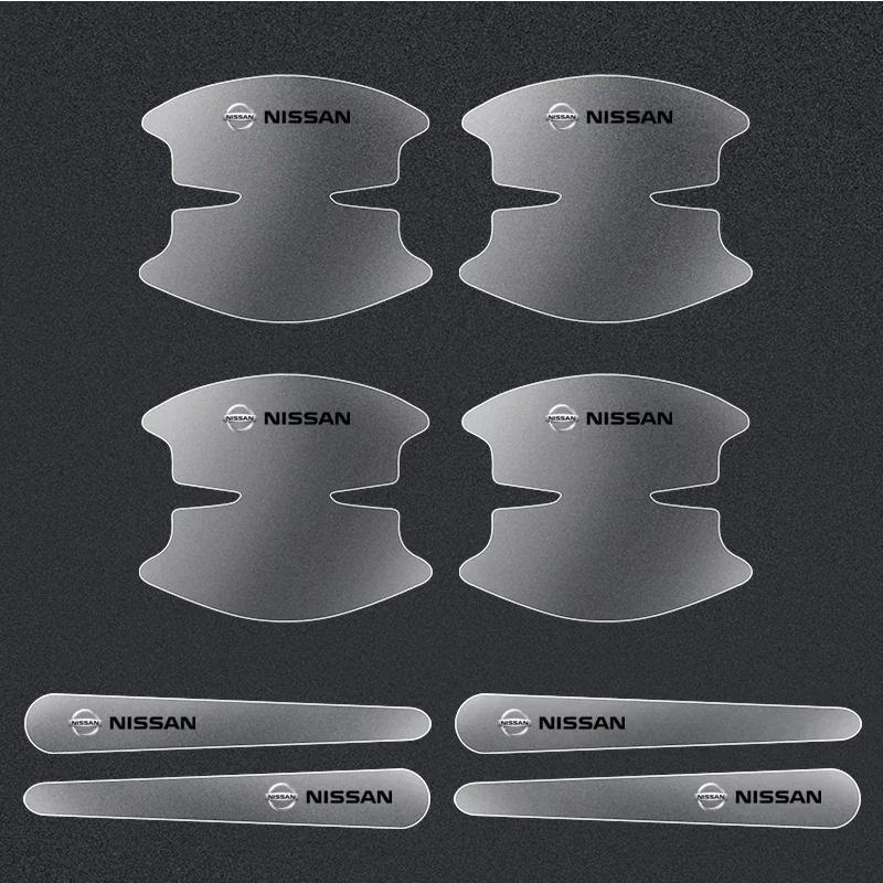 

2025 New Hot For Nissan 8pcs Transparent Car Door Handle Protector Stickers Protection Film For Nissan Nismo Tiida Teana Skyline
