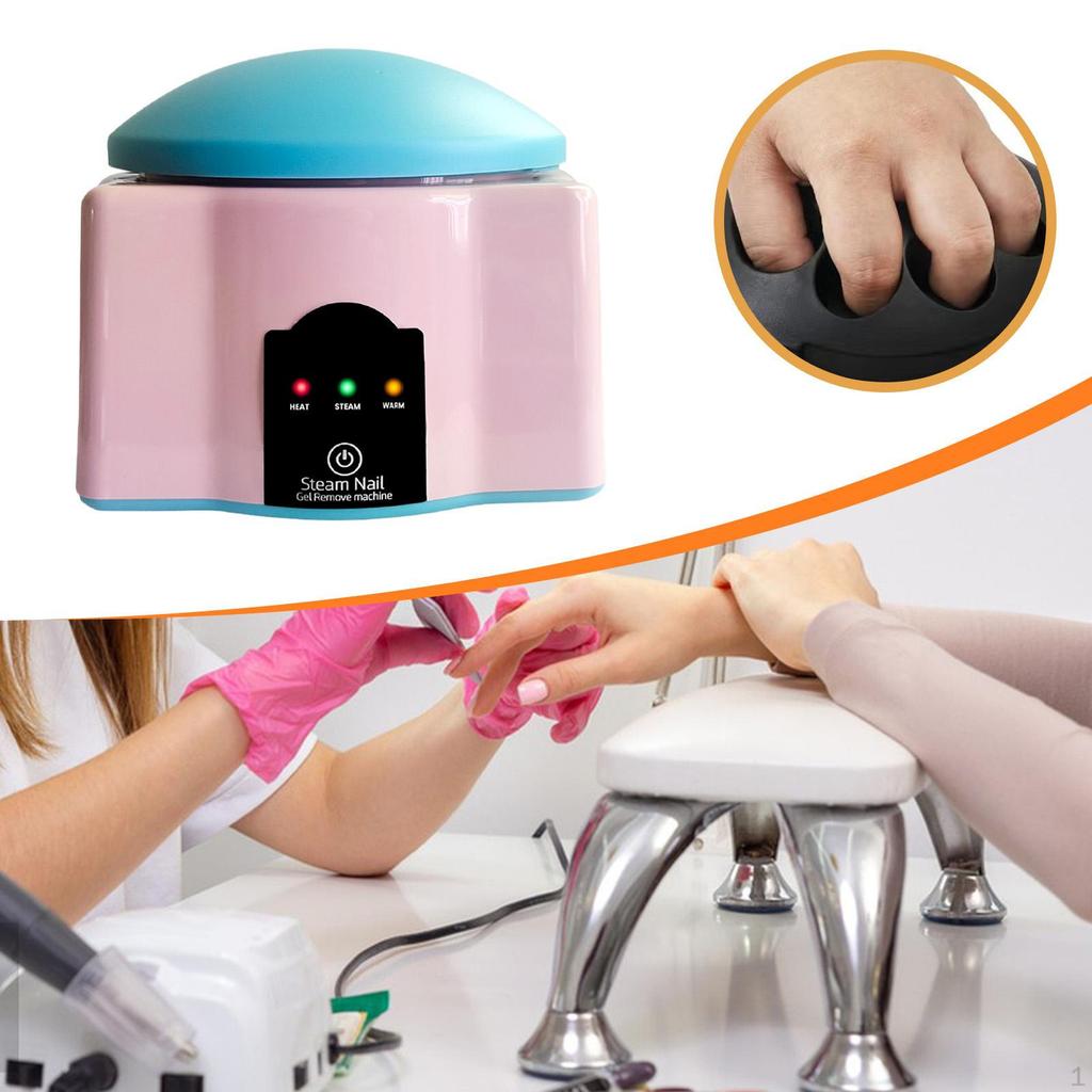 Steam Nail Polish Remover Gently Automatic Removal Device Gel White