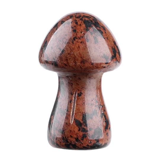 Mini Mushroom Gemstone Sculpture Cute Natural Healing Stone Polished Mushroom Figurine for Home Crafts Flower Pot Decor Gifts for Women Men