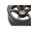Yokomo High Traction Wheels (Titanium) for Drift, 6mm Offset, 2 Wheels, RP-6313T6A