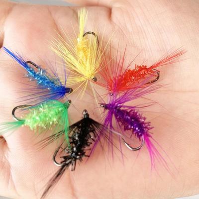 5/10Pcs/Box Mixed Colors Insects Flies Fly Fishing Lures Fly Floating Bait Dry Flies Trout Artificial Crank Hook Lure