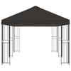 Gazebo with Side Walls 6 x 3 m Anthracite Polyester and Steel