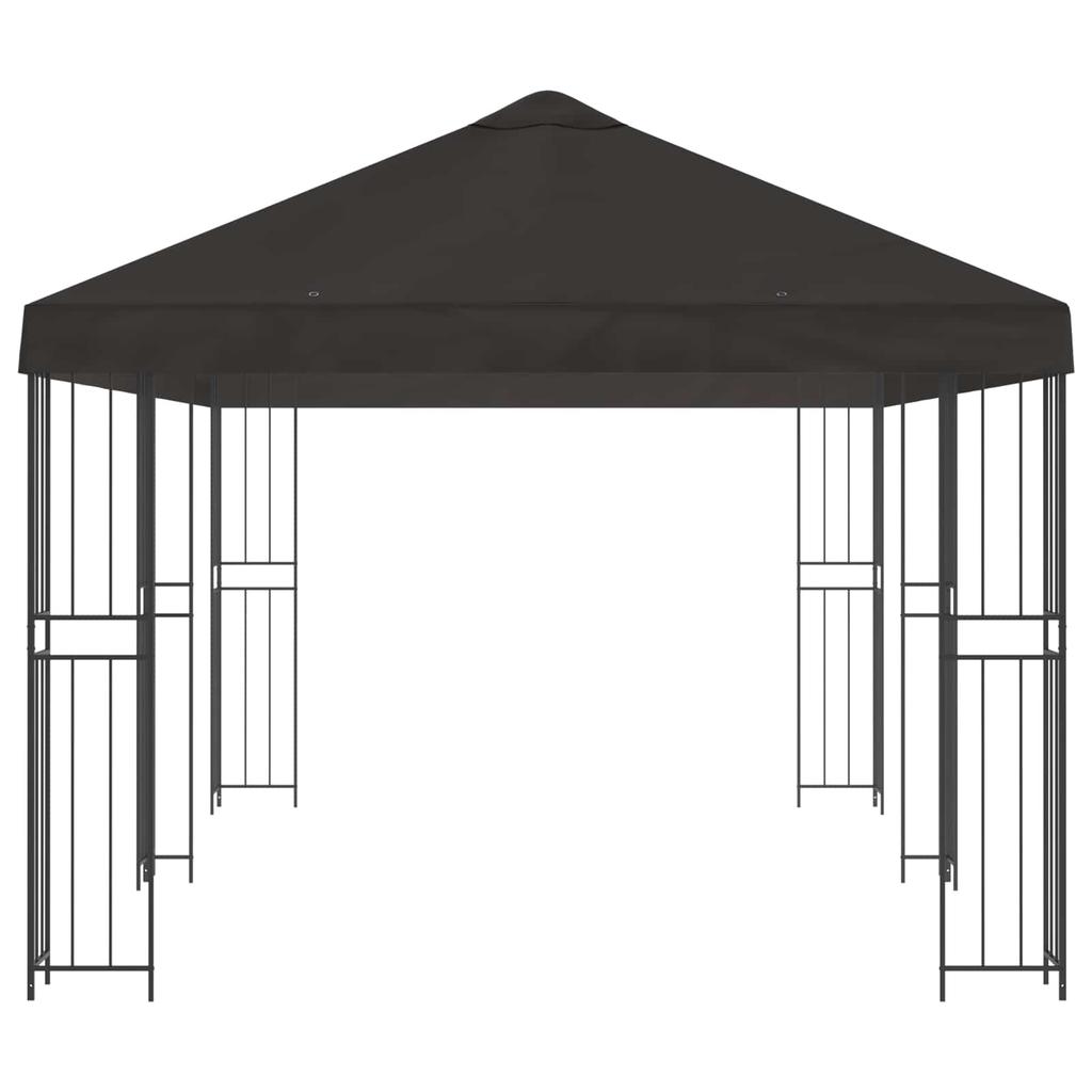Gazebo with Side Walls 6 x 3 m Anthracite Polyester and Steel