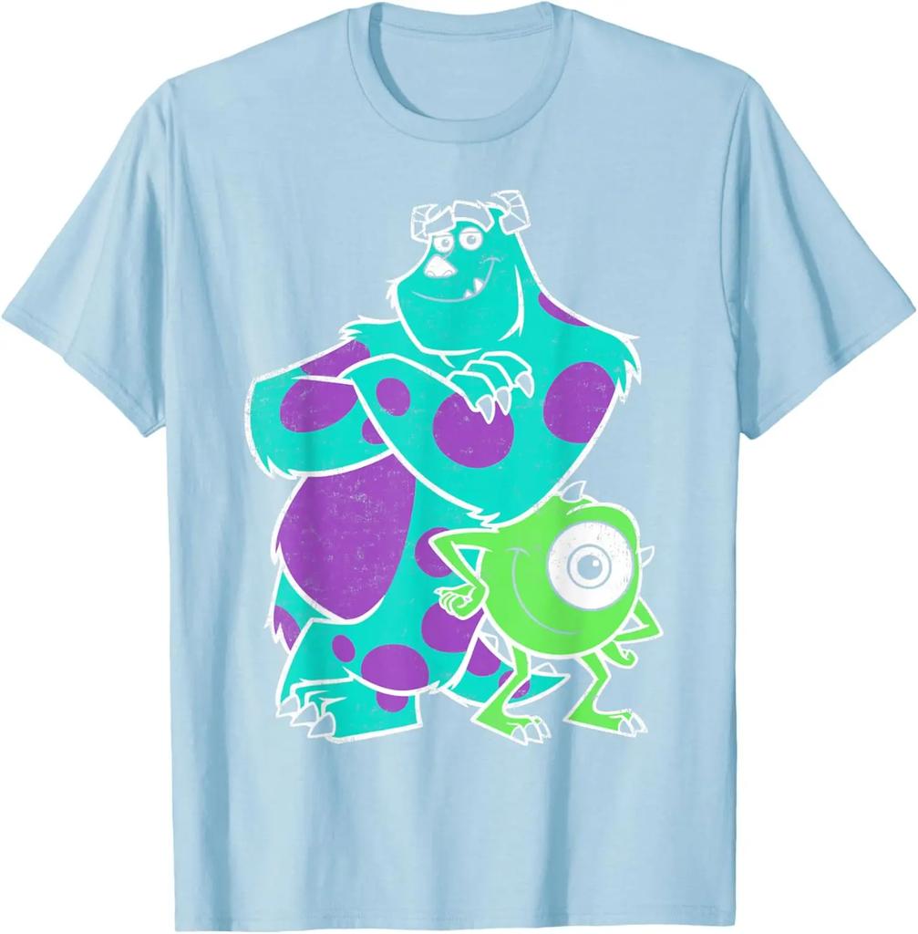 Hot Fashion Pixar Monsters University Sulley & Mike Best Buds T-Shirt S-4XL Four Seasons Gift Unisex