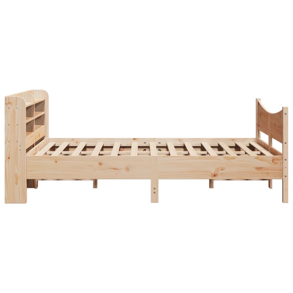Solid Wood Bed with Headboard 150 X 200 Cm Pine