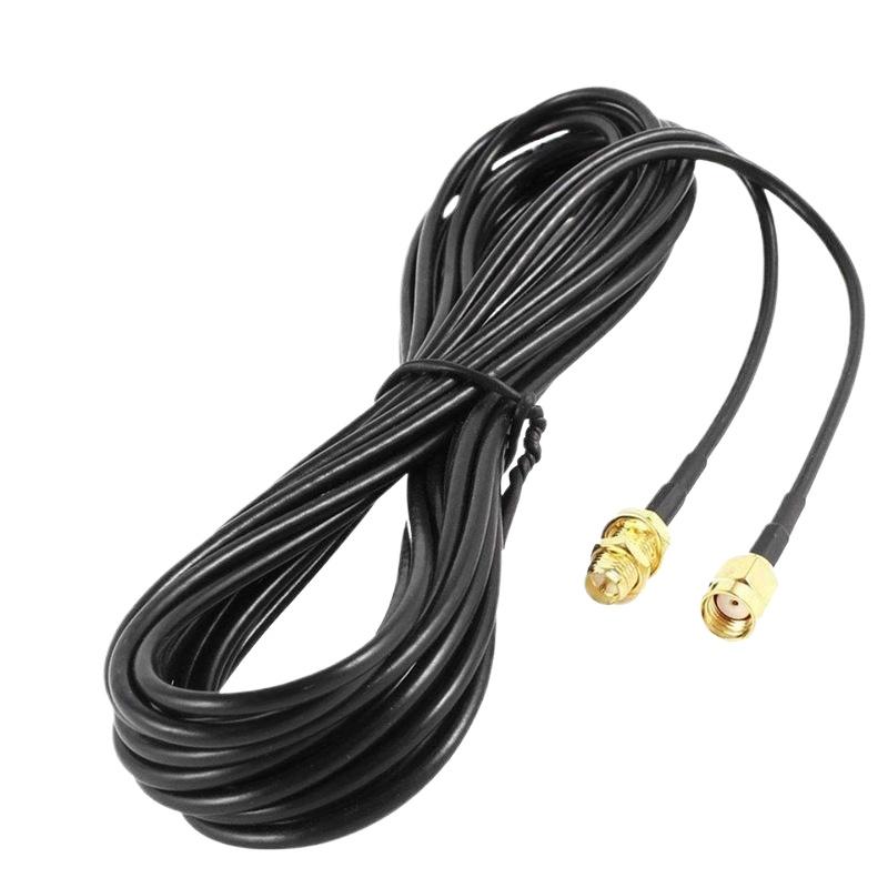 1 Stück 5m RF Verlängerungskabel Konverterkabel Kupfer Zuleitungskabel SMA auf SMA Stecker RG174 Router Antennenverlängerungskabel