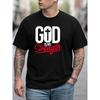 European Sizes Men'S God Strength Faith T-Shirt  Christian Inspirational Bible Verse Tee with "God Is My Strength" & Psalm 28:7 Design