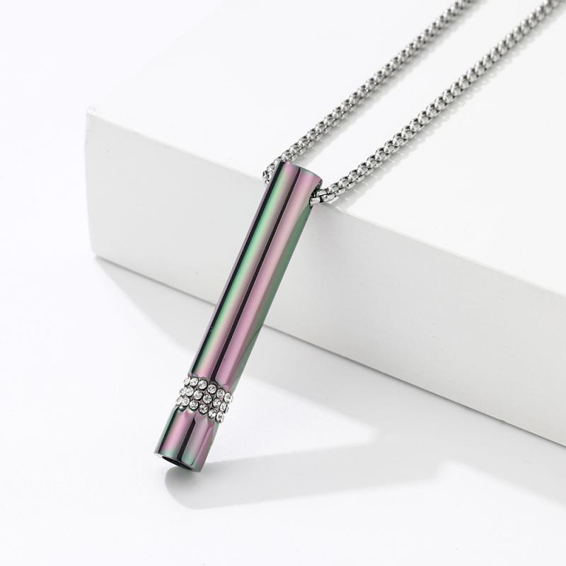 Breathing Necklace Quit Smoking Calm Harmony Anti-Smoking Necklace For Stainless Steel Mindful Breathing For Men And Women