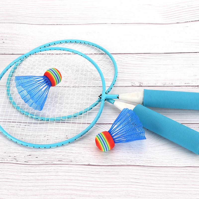 Children's Plastic Badminton Racket Toy Outdoor Sports Leisure Toy With 2 Balls