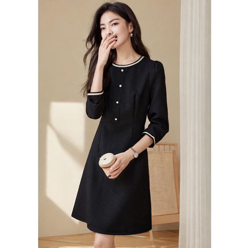 Elegant Lace-Trimmed Little Black Dress