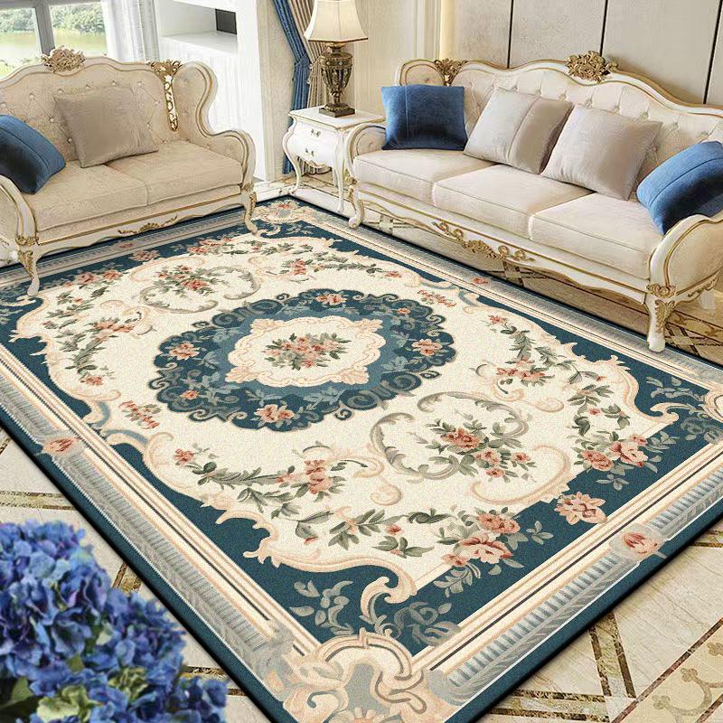 European Style Carpet Luxury Bedroom Decoration Flannel Customizable Rugs for Living Room Soft Fluffy Lounge Floor Mat Office