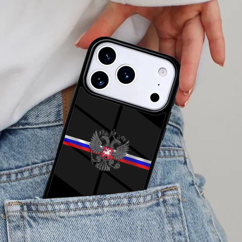 Flag of Russian Federation Phone Case for iPhone 16e 15 14 13 12 17 Pro Max Plus Air 17pro Cover Coque